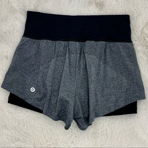 Lululemon Squad Goals Gray Shorts Size 4